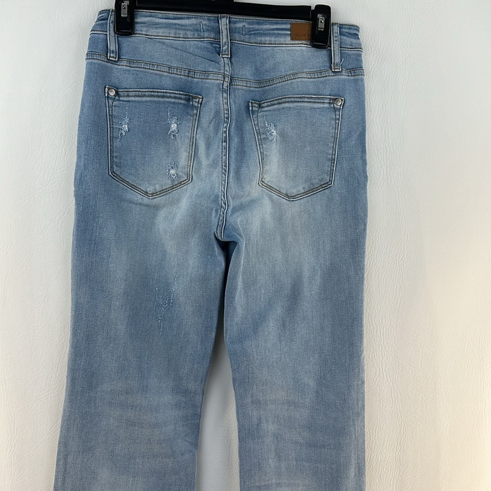 Judy Blue Distressed Raw Hem Boot Cut Jeans - Picture 6 of 11